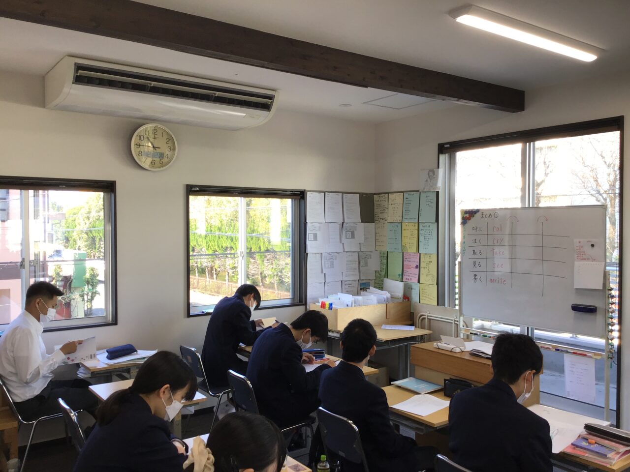 テスト前の総復習に集中して取り組んでいます