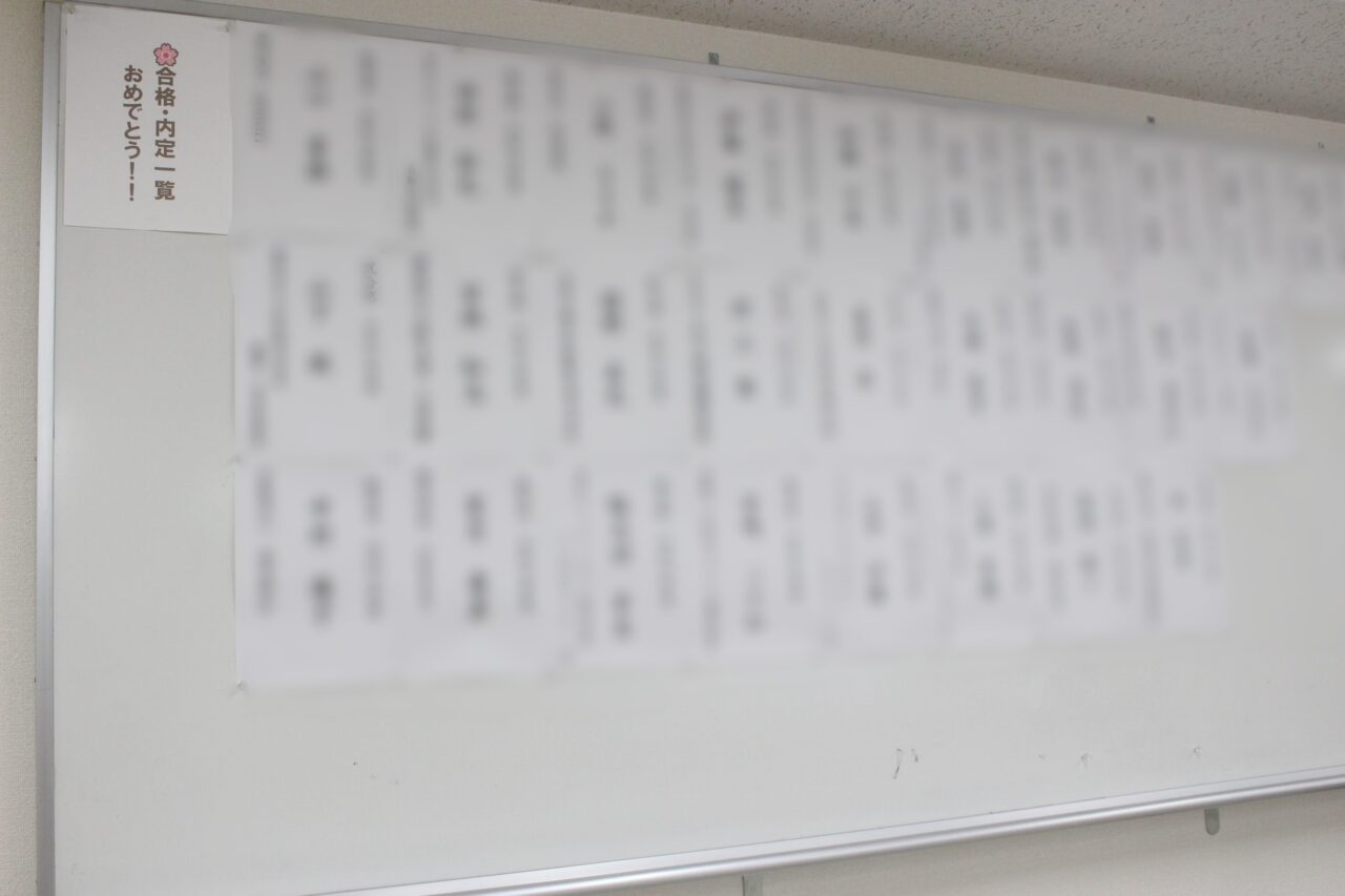 先輩の姿に刺激を受ける!進路決定の掲示から自分の未来を描く